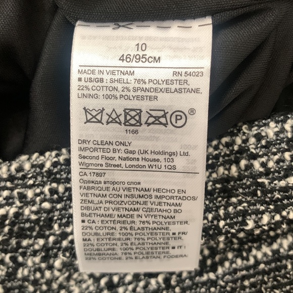 Banana Republic Women’s Black SS Sz 10 Boucle Tweed Textured Midi Dress Knit - Picture 10 of 12